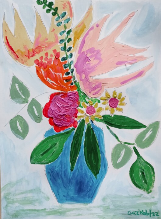 Bouquet n°4 绘画, 16.1x11.8 in