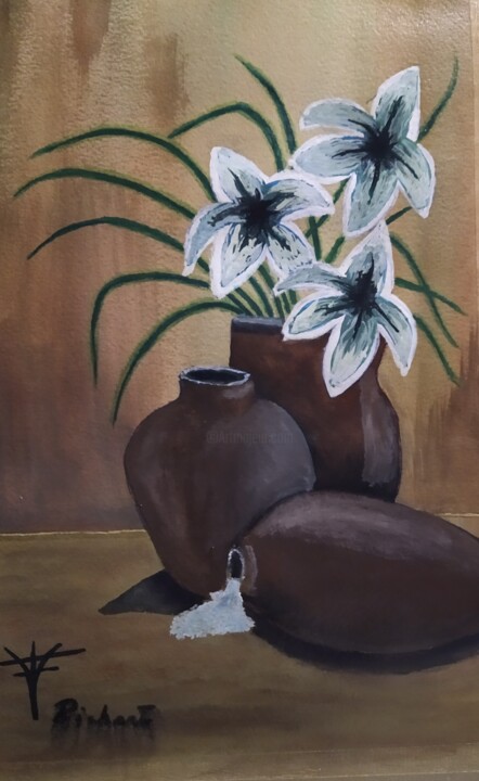 Cántaros decoración 绘画, 12.2x7.5 in