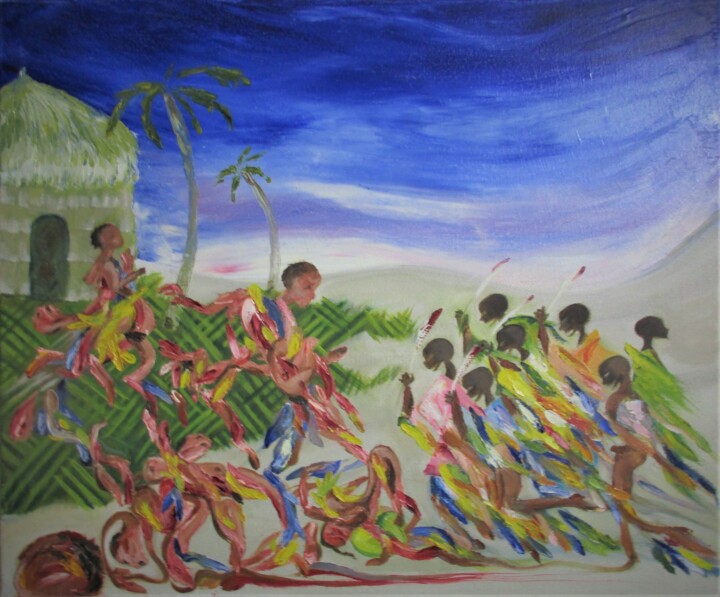 Genocide 1994 绘画, 20x24 in