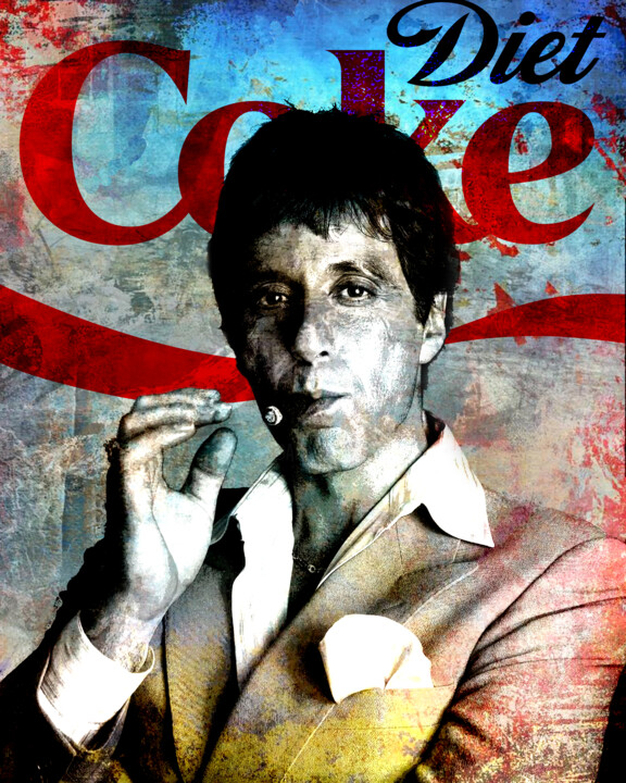 绘画 标题为“Diet Coke Montana” 由N Nathan, 原创艺术品, 数字油画