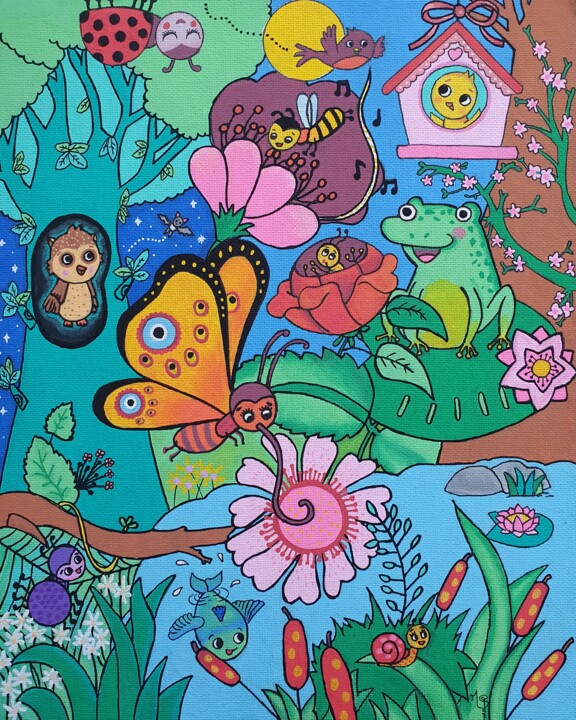 Nature féerique 图画, 11.8x9.5 in