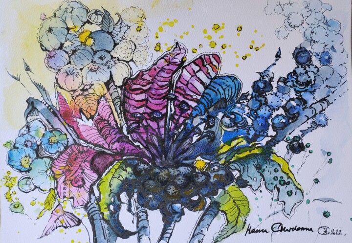 Magic garden 2 Drawing, 8.3x11.6 in