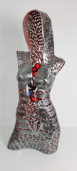 Sculpture titled "Naomi" by David Fabié, Original Artwork, Metals
