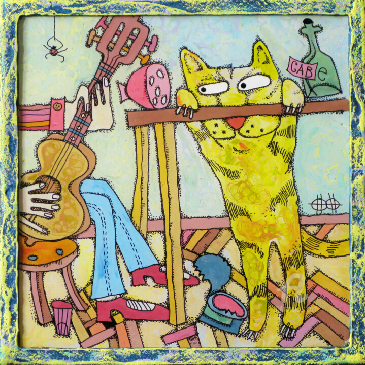 Story of the stolen sausages 绘画, 11x11 in