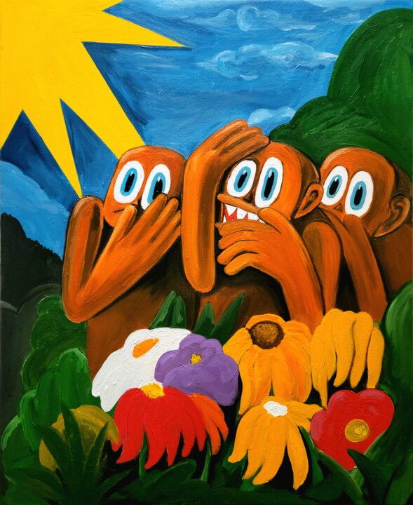 Painting titled "The grass withereth…" by Daein Kim, Original Artwork, Acrylic