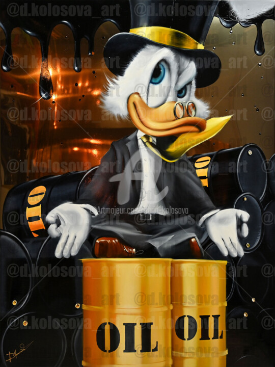 Big Oil 绘画, 48.8x37 in