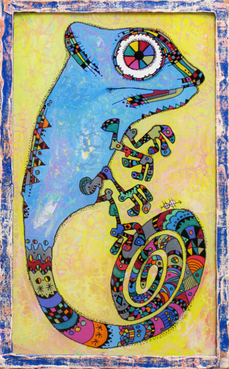 Сhameleon #7 绘画, 15.8x9.8 in