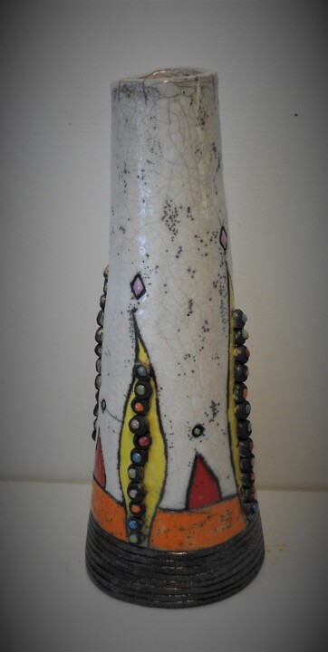 vase petites boules colorées 设计, 9.8x3.9 in