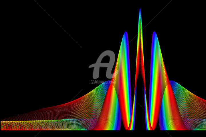 Arte digitale intitolato "Stargate of Diffrac…" da Elkement (Elke Stangl), Opera d'arte originale, Lavoro digitale 2D