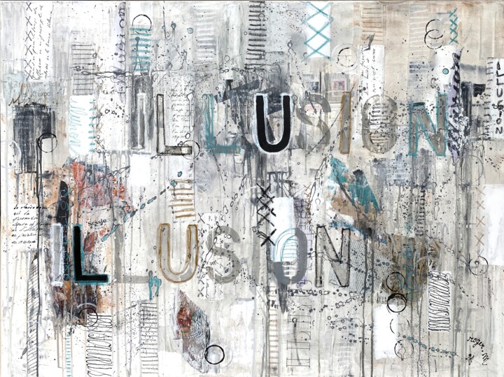 Illusion 绘画, 38.2x51.2 in