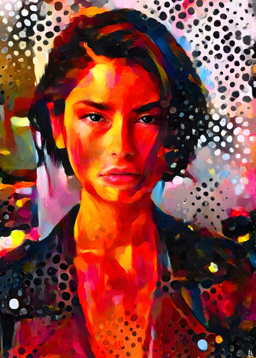 Colorful art, Woman portrait 数字艺术