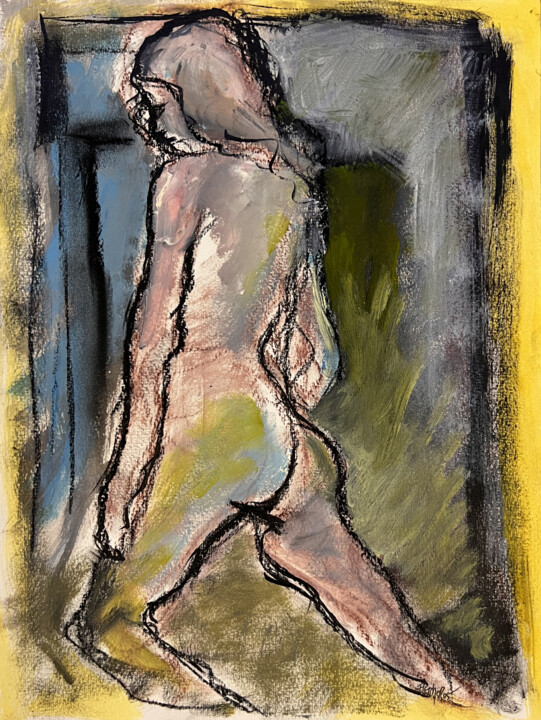 Modèle posant 图画, 12x9 in
