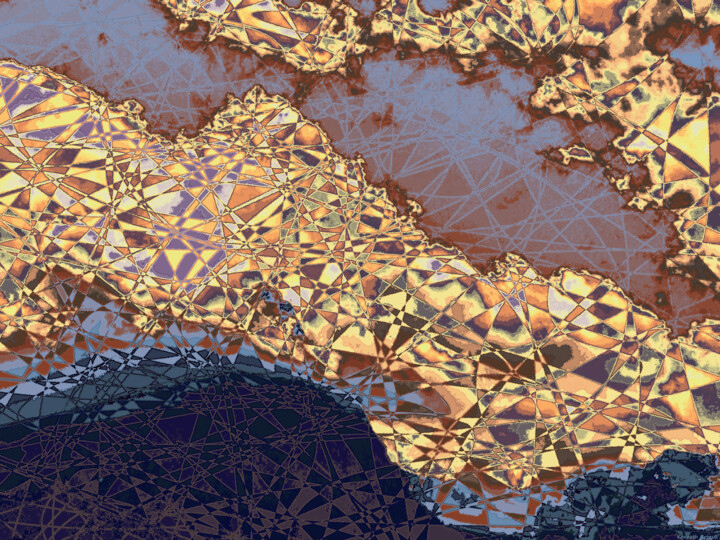 Digital Arts titled "Mostly Cloudy With…" by Ken Grzesik, Original Artwork, 2D Digital Work