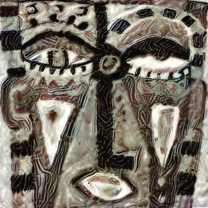 Mask 1 绘画, 39.4x39.4 in