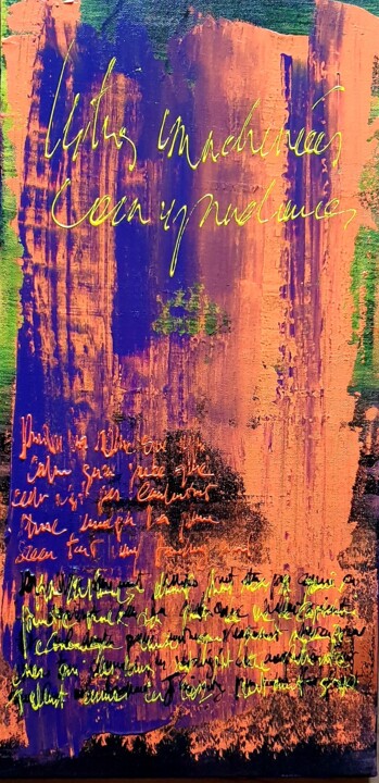 Peinture intitulée "Lettres inachevées" par Julie Verhague, Œuvre d'art originale, Acrylique Monté sur Châssis en bois