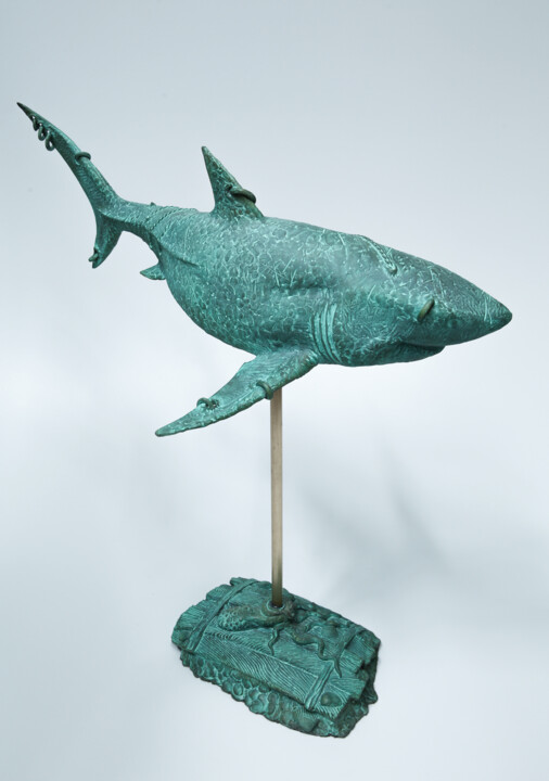 Shark 雕塑, 22.8x22.4 in