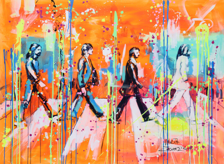 Abbey Road, London 绘画, 43.3x59.1 in