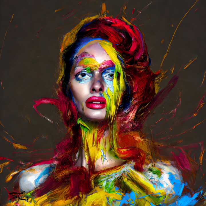 Digital Arts titled "Sabine" by Carla Sá Fernandes, Original Artwork, Digital Painting