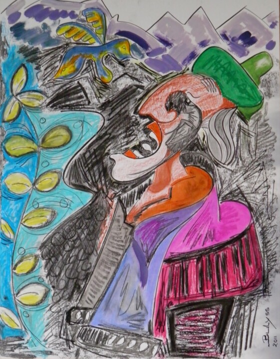 Nicolaï et L'oiseau 图画, 25.6x19.7 in