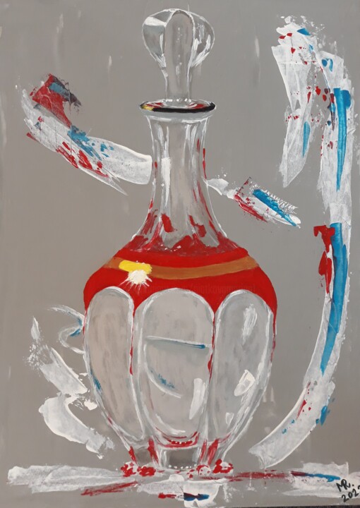 Decanter. 绘画, 16.5x11.8 in