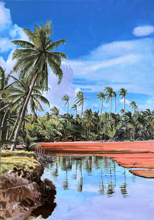 Peinture intitulée "Kopara" par Arnaud Feuga, Œuvre d'art originale, Huile