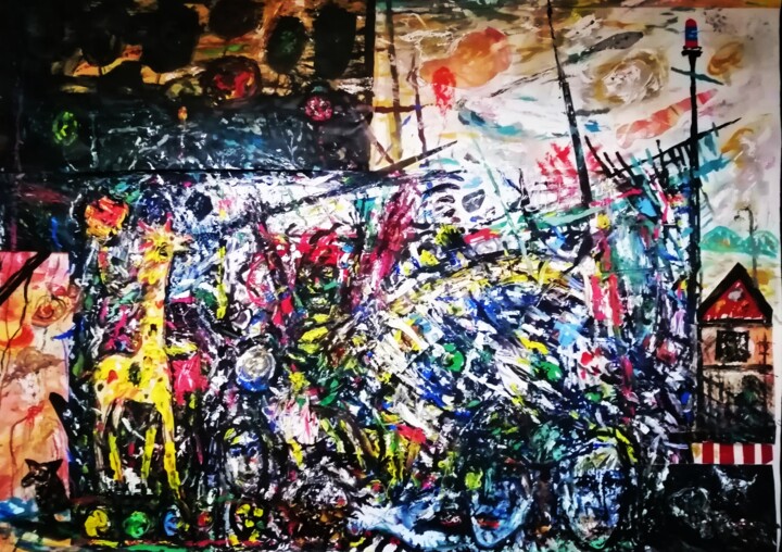 UKRANE: NIGHT and DAY 绘画, 28.4x36.2 in