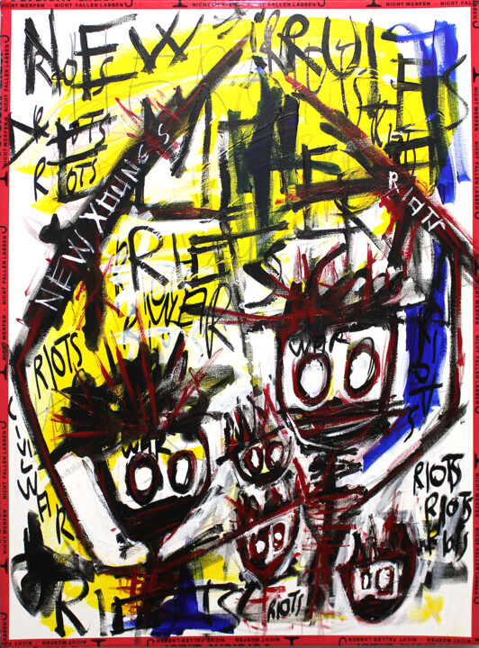 Riots & Riotters 绘画, 31.9x23.6 in