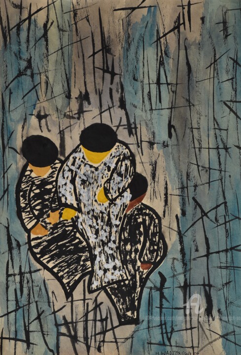 Three Wanderers 绘画, 15.8x11.8 in