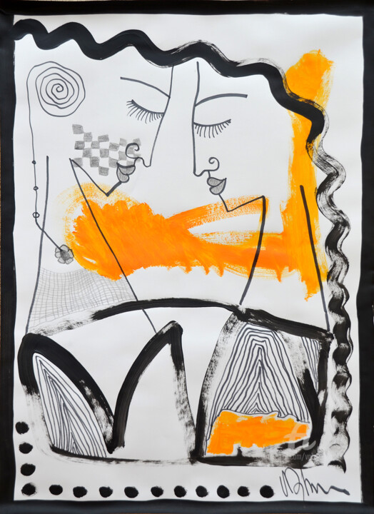 Peinture intitulée "Deux /02" par Valérie Depadova, Œuvre d'art originale, Acrylique