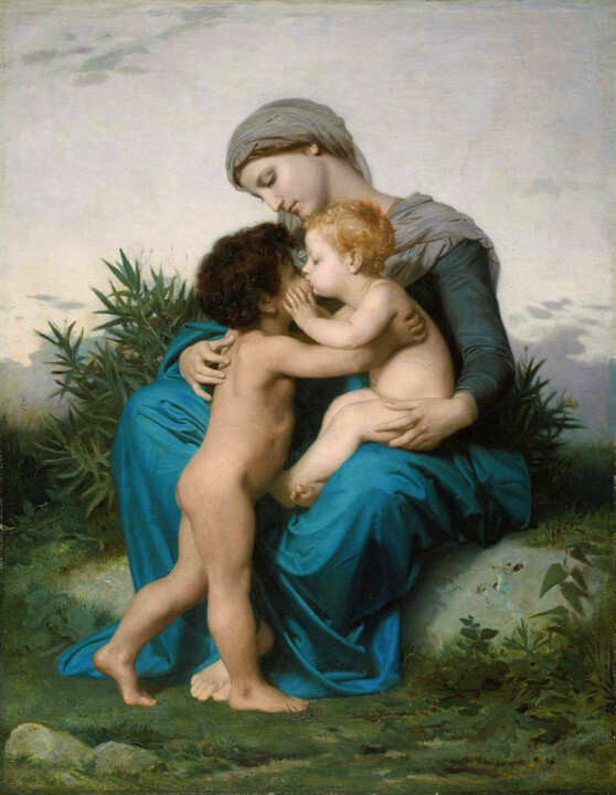 L'amour fraternel 绘画, 57.9x44.8 in