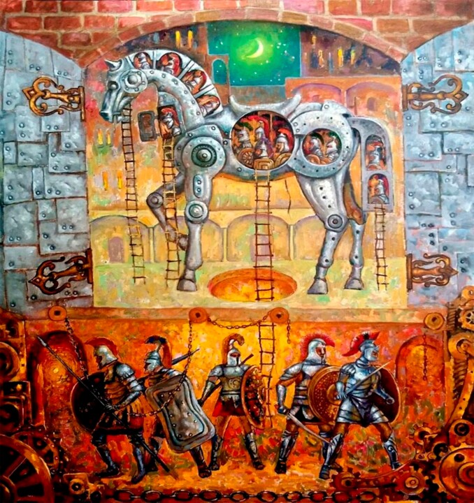Troy 绘画, 43.7x37 in