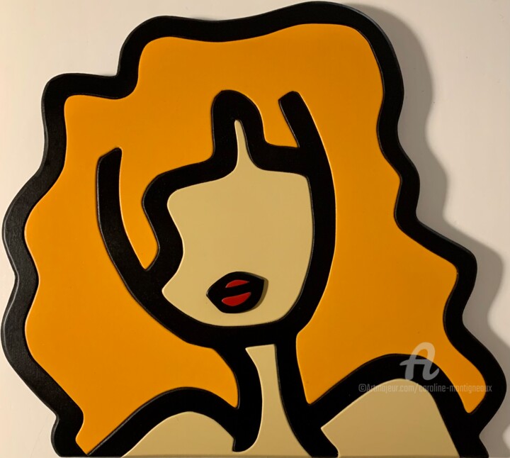 Sculpture titled "Clémentine" by Caroline Montigneaux, Original Artwork, Wood