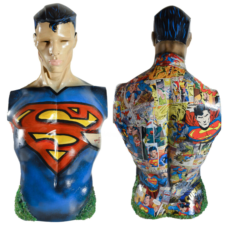 Superman mannequin 雕塑, 31.5x14.6 in