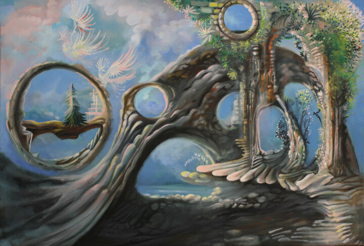 Paysage aux limaces sans limace 绘画, 23.6x35.4 in