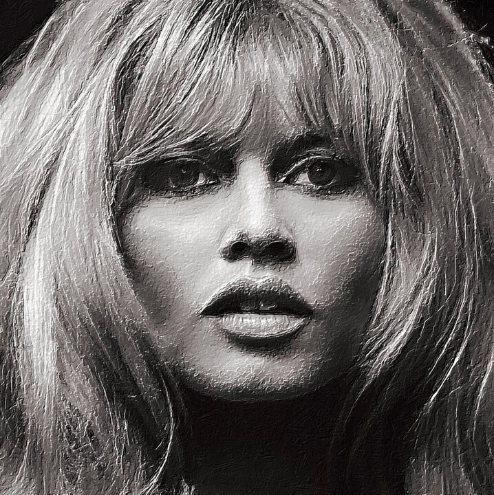 Brigitte Bardot 3 绘画, 20x20 in