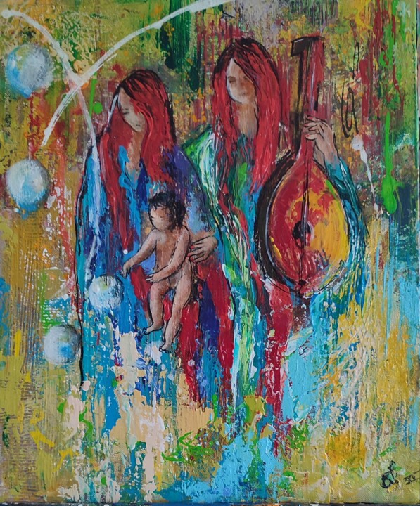 Madones 绘画, 18.1x15 in