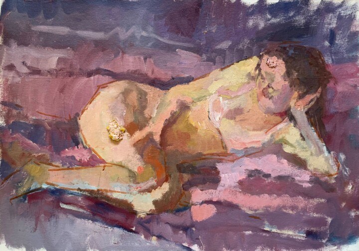 Painting titled "Vi Victoria" by Ekaterina Belukhina, Original Artwork, Oil Mounted on Wood Stretcher frame