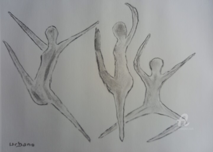 Les trois danseuses 图画, 11.8x16.1 in