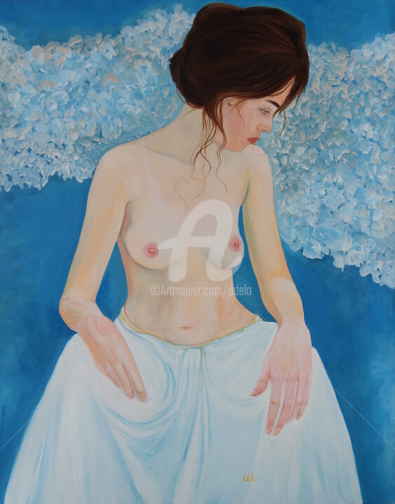 la marchande de fleurs 绘画, 39.4x31.9 in