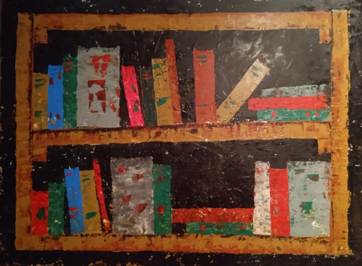 Bibliothèque 1 . 绘画, 23.6x31.5 in