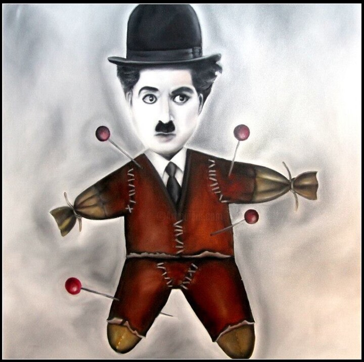 lo sfortunato Charlie 绘画, 39.4x39.4 in