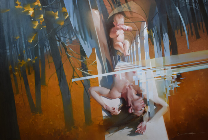 "Beginning" 绘画, 39.4x59.1 in