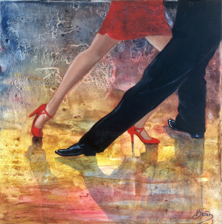 Tango 30 -3 绘画, 11.8x11.8 in