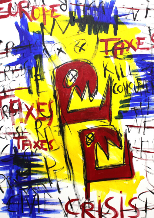 Europe of Taxes 绘画, 31.9x23.6 in