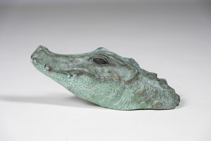 Crocodile 雕塑, 3.2x2.6 in