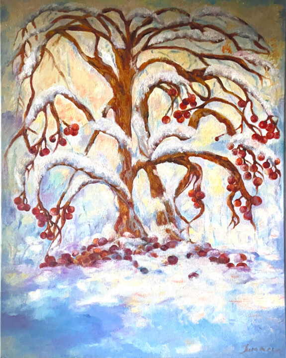 Pommier en hiver 绘画, 19.7x15.8 in