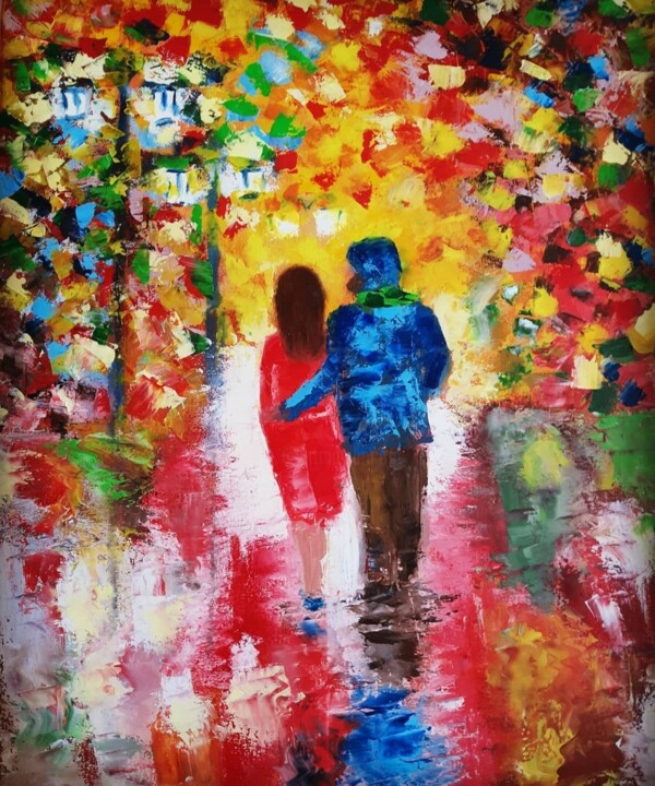 Pittura intitolato "They had met their…" da Anna Arlt, Opera d'arte originale, Olio