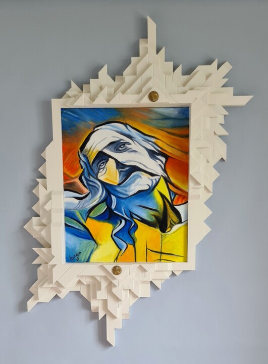 Painting titled "Retábulo" by Aurelio Bentes Bravo, Original Artwork, Oil