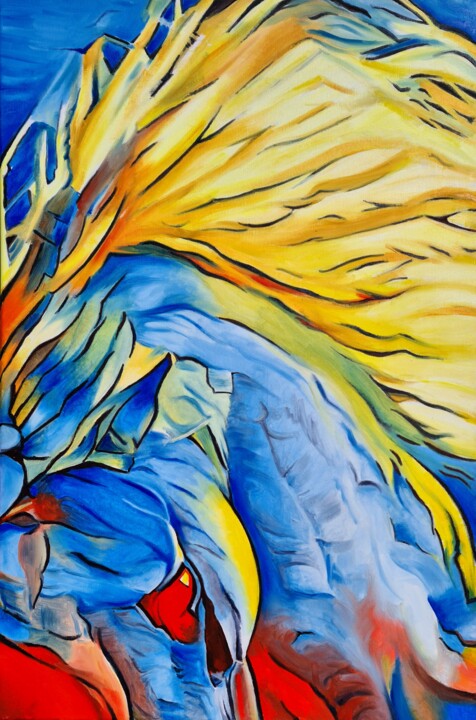 Cavalo de Luz 绘画, 35.4x23.6 in