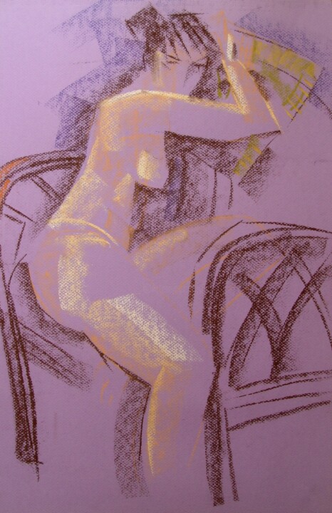 Model in the chair 图画, 19.7x13.8 in